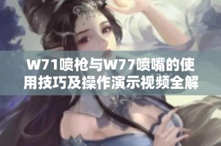 W71喷枪与W77喷嘴的使用技巧及操作演示视频全解析