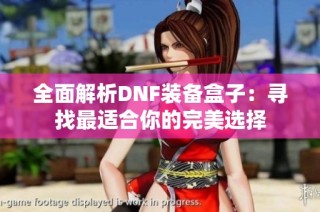 全面解析DNF装备盒子：寻找最适合你的完美选择