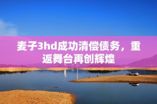 麦子3hd成功清偿债务，重返舞台再创辉煌