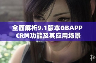 全面解析9.1版本GBAPP CRM功能及其应用场景