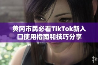 黄冈市民必看TikTok新入口使用指南和技巧分享