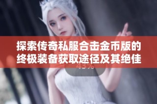 探索传奇私服合击金币版的终极装备获取途径及其绝佳策略分享