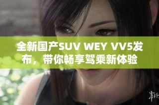 全新国产SUV WEY VV5发布，带你畅享驾乘新体验