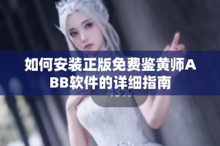 如何安装正版免费鉴黄师ABB软件的详细指南