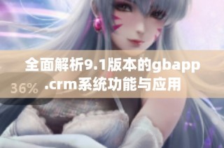 全面解析9.1版本的gbapp.crm系统功能与应用