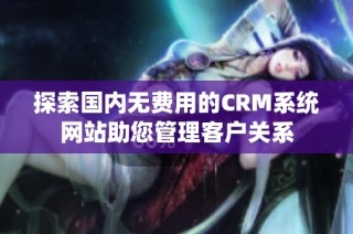 探索国内无费用的CRM系统网站助您管理客户关系