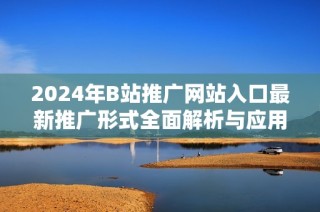 2024年B站推广网站入口最新推广形式全面解析与应用分享