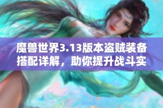 魔兽世界3.13版本盗贼装备搭配详解，助你提升战斗实力和游戏体验