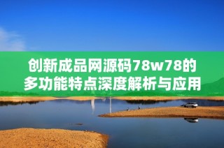 创新成品网源码78w78的多功能特点深度解析与应用指南