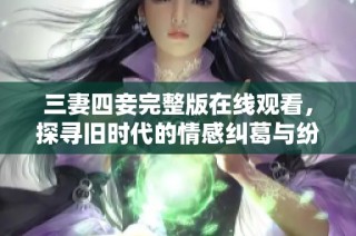 三妻四妾完整版在线观看，探寻旧时代的情感纠葛与纷争