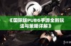 《国际版PUBG手游全新玩法与策略详解》