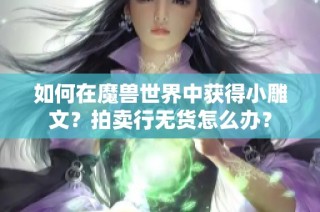 如何在魔兽世界中获得小雕文？拍卖行无货怎么办？