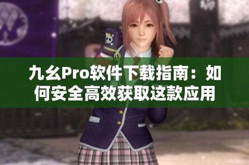 九幺Pro软件下载指南：如何安全高效获取这款应用