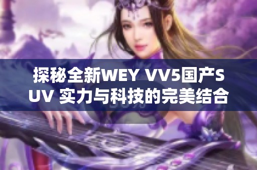 探秘全新WEY VV5国产SUV 实力与科技的完美结合