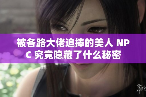 被各路大佬追捧的美人 NPC 究竟隐藏了什么秘密