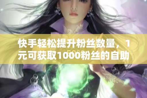 快手轻松提升粉丝数量，1元可获取1000粉丝的自助下单服务介绍