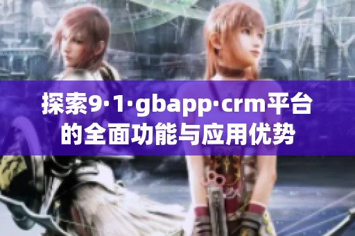 探索9·1·gbapp·crm平台的全面功能与应用优势