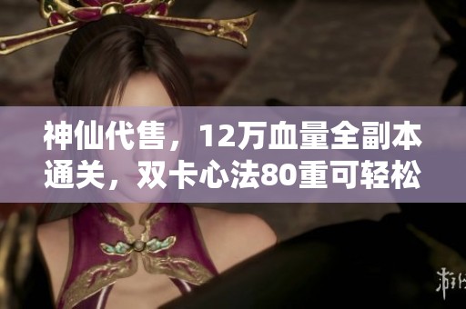 神仙代售，12万血量全副本通关，双卡心法80重可轻松驾驭